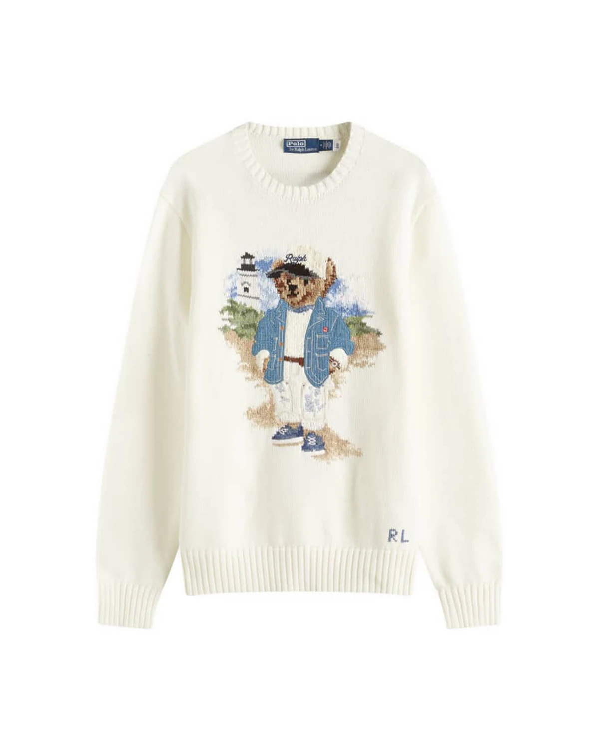 Intarsia Sea Bear Knit Sweater