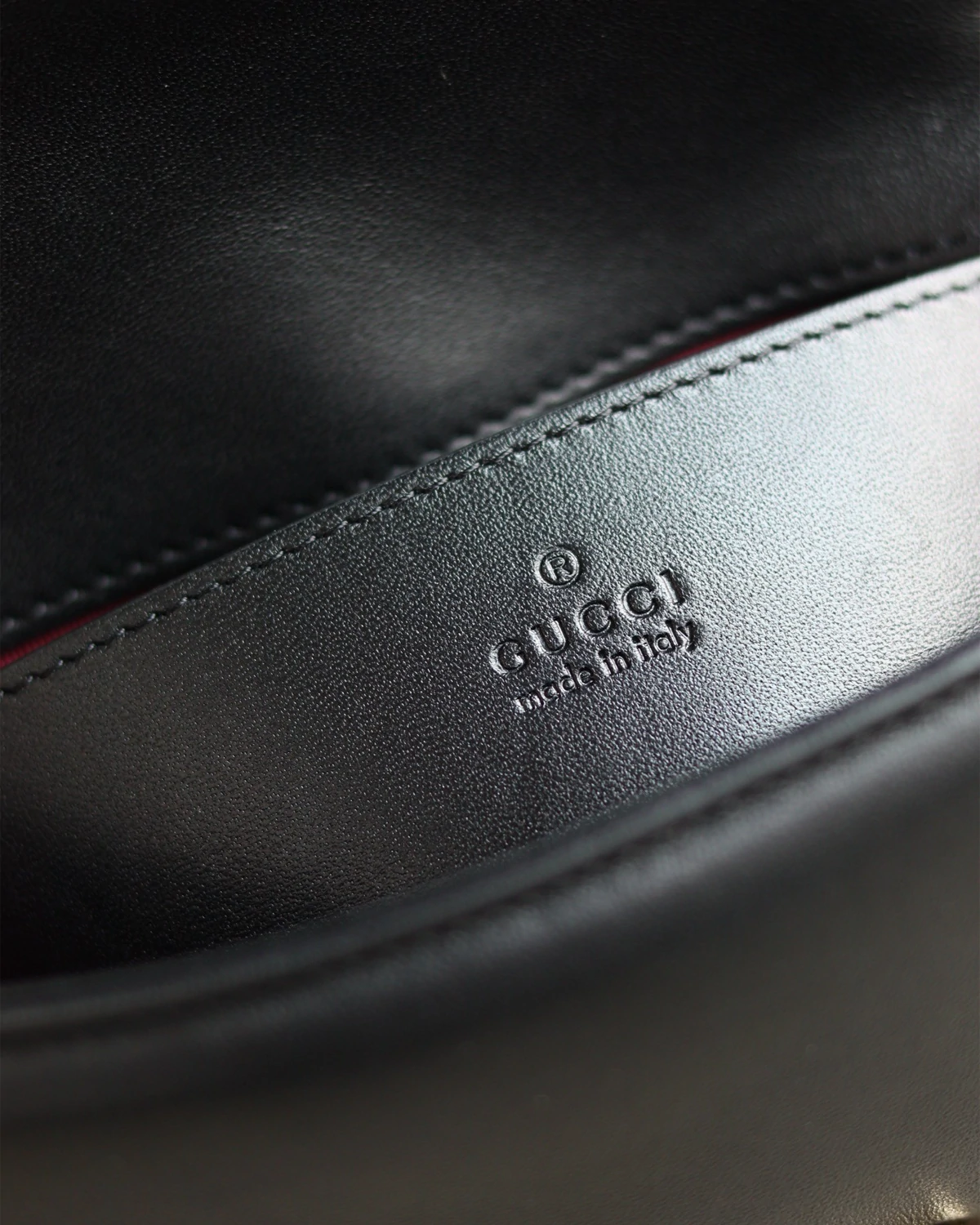 GG Marmont small shoulder bag “black leather”