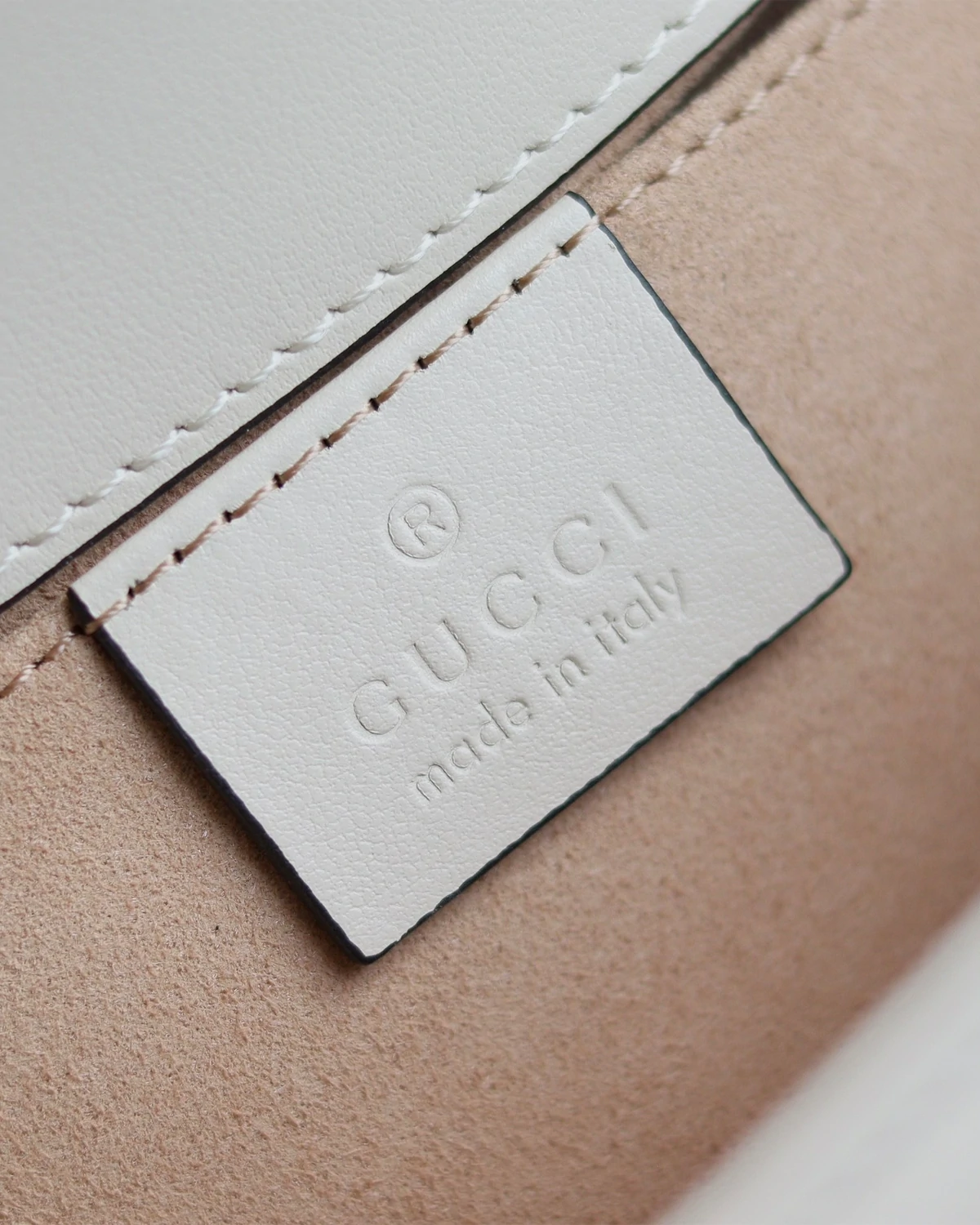 G Marmont small shoulder bag “white leather”