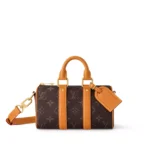 Keepall Bandoulière 25 bag in calf leather with oversized Monogram print.