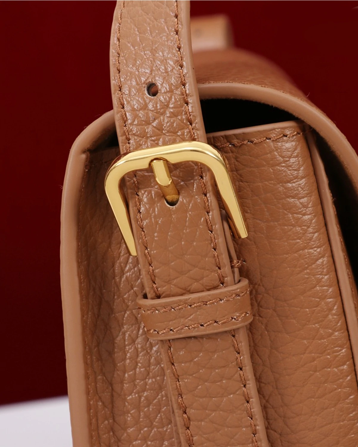Medium Bobby Bag “Camel Grained Calfskin”