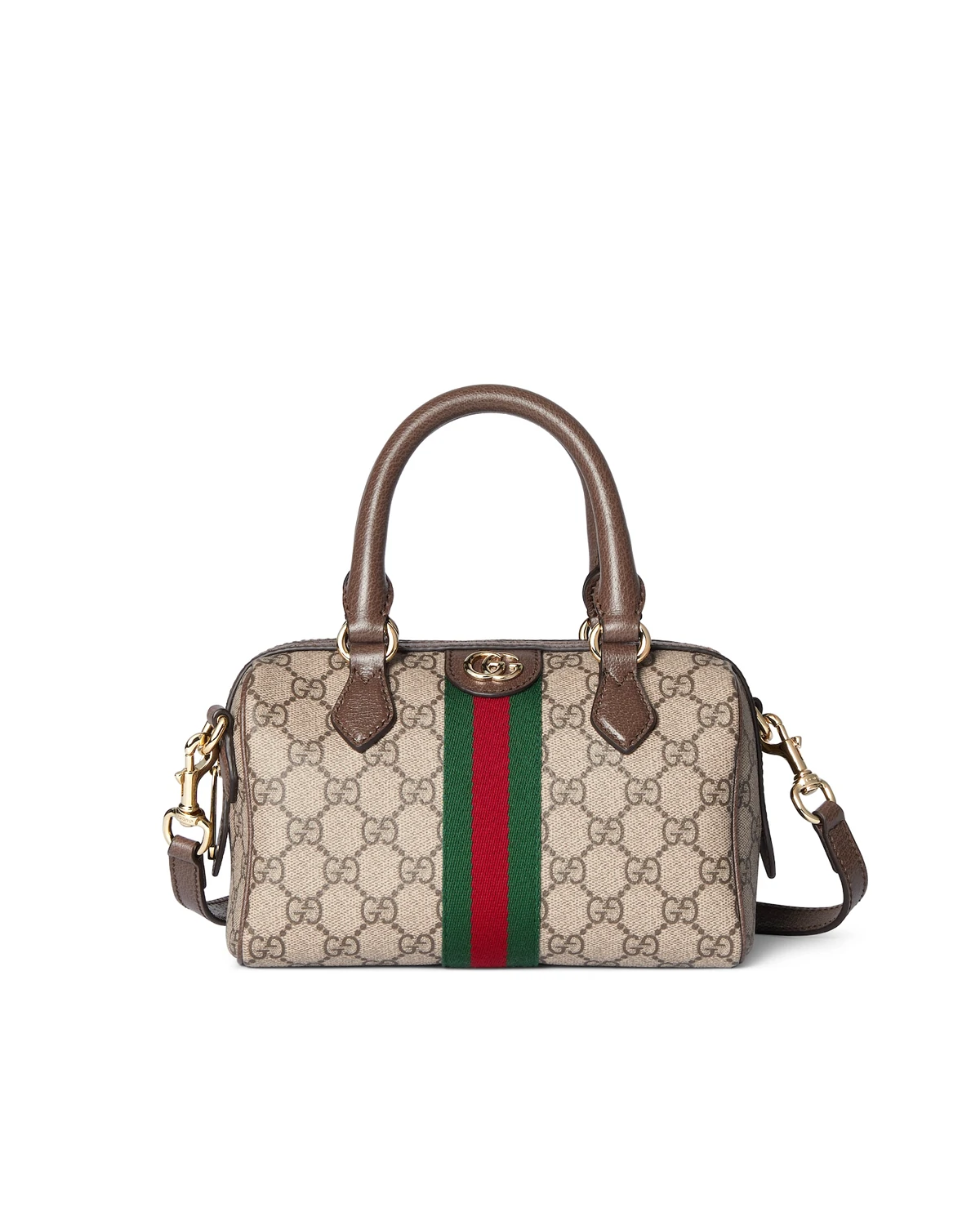 Ophidia small boston bag “Brown”