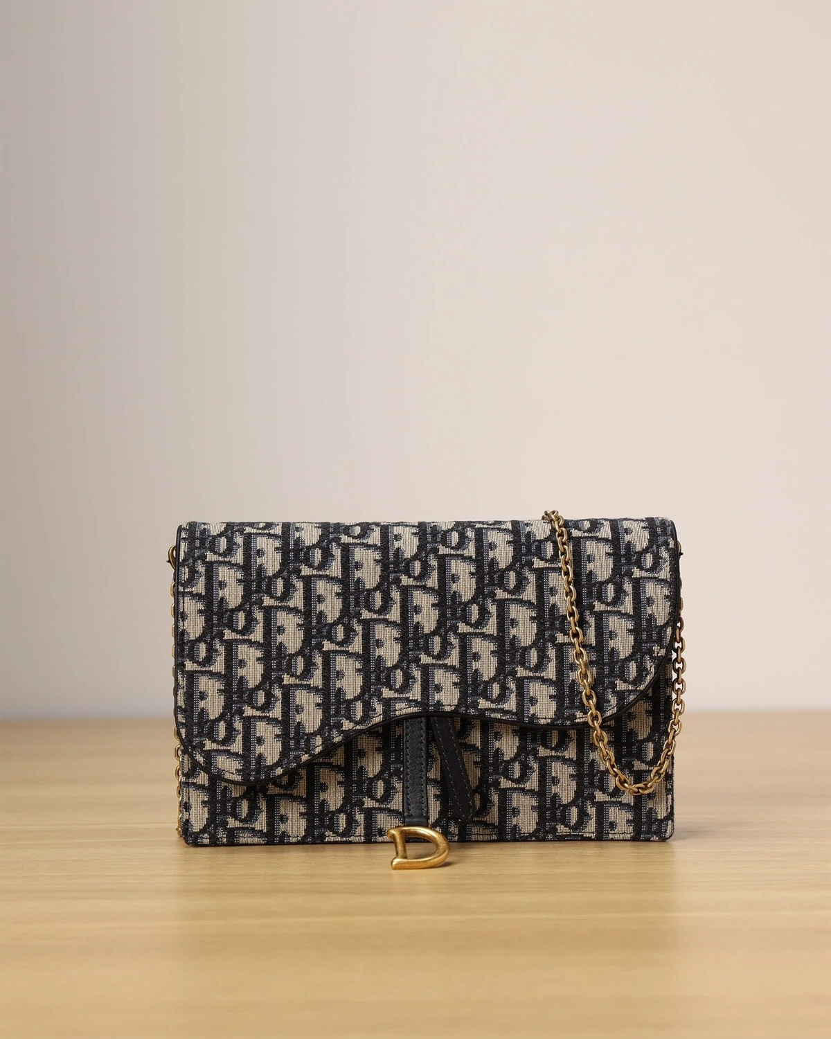 Rebce Medium Saddle Pouch with Chain “Blue”