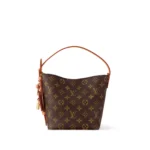 Rebce All In BB monogram canvas crossbody bag with gold hardware and foldable design.