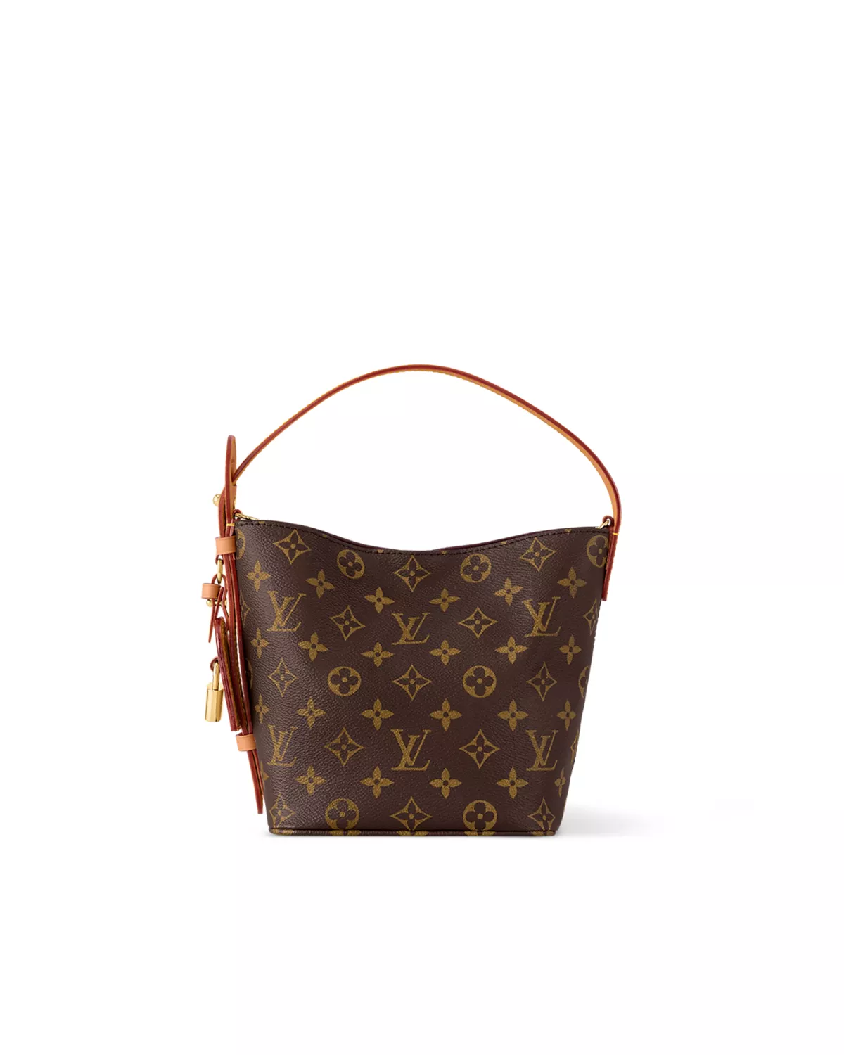 Rebce All In BB monogram canvas crossbody bag with gold hardware and foldable design.