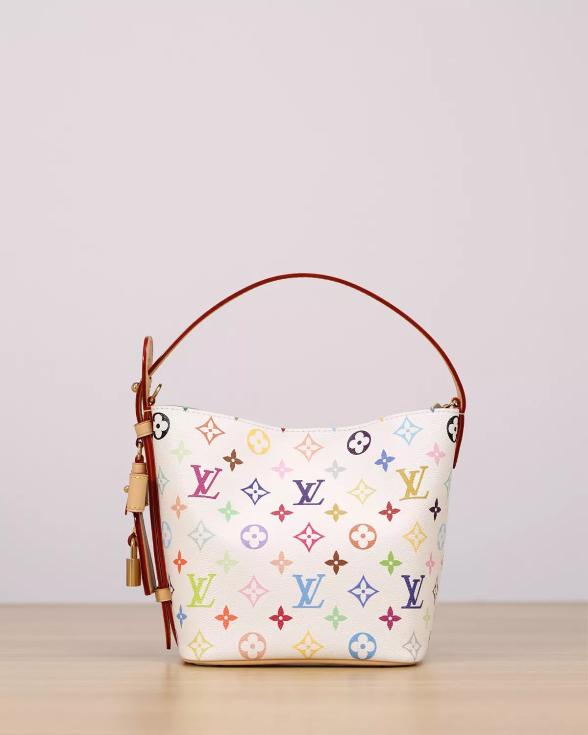 Rebce All In BB Multicolor Murakami Edition crossbody bag with rainbow Monogram canvas and playful details.