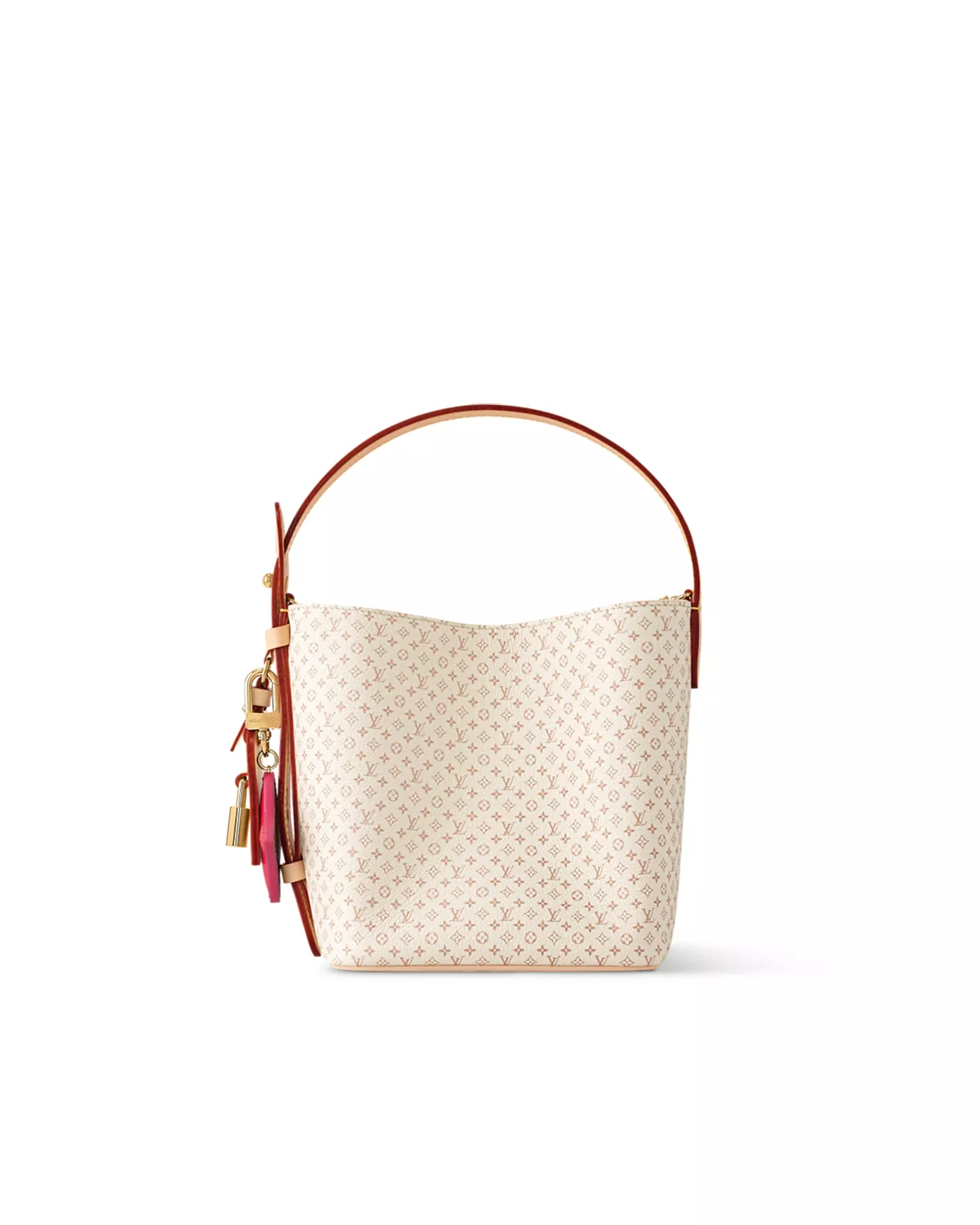 Rebce All In BB Romance Animation Dune Sand crossbody bag crafted from calfskin with Monogram and Damier patterns.