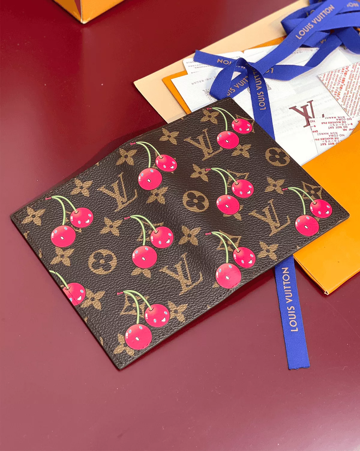 rebce, All Accessories, Small Leather Goods, Limited Edition Passport Cover “LV x TM Cherry Monogram”