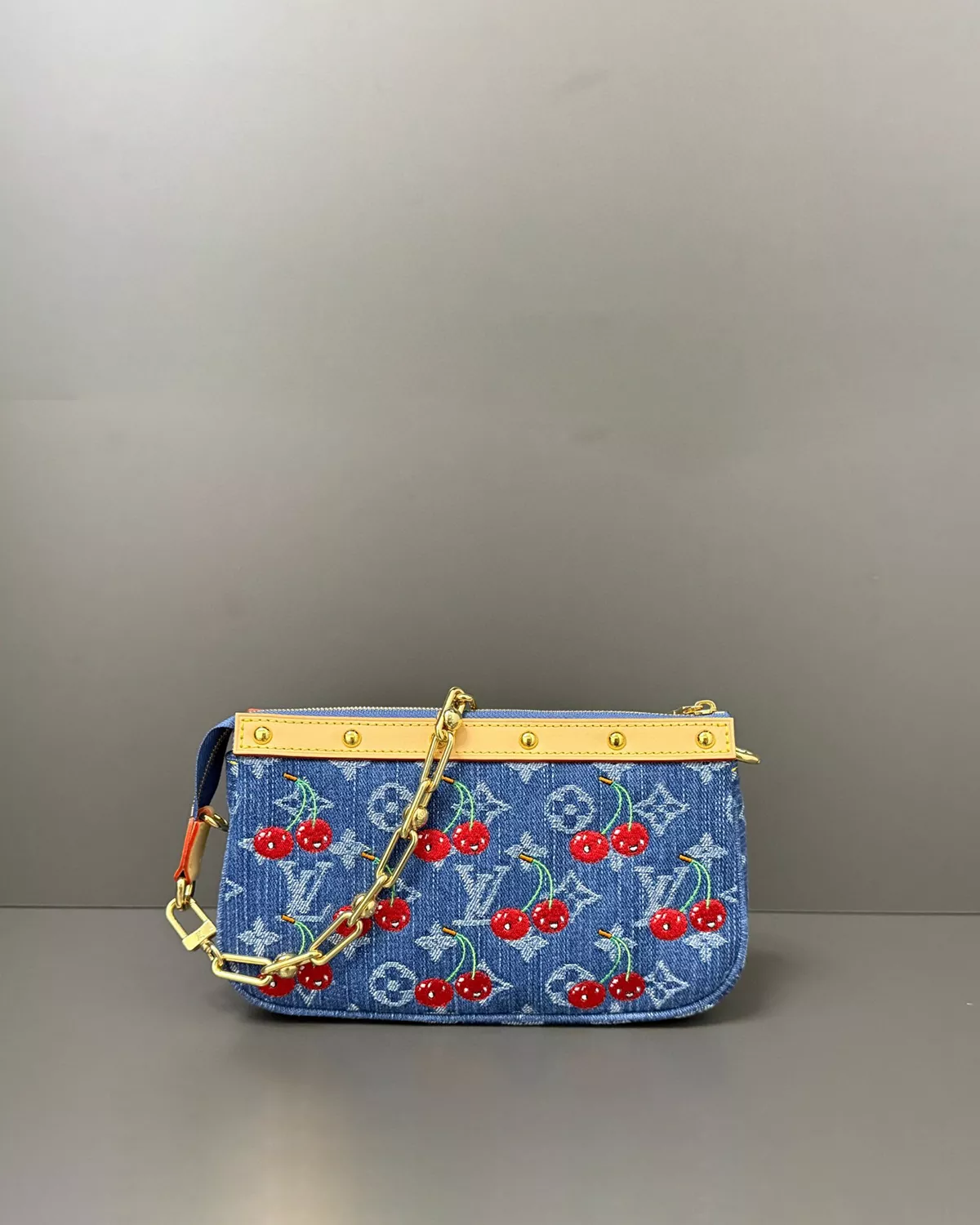 rebce, All Bags, Shoulder & Crossbody Bags, Limited Edition Pochette Accessoires “LV x TM Cherry Denim”