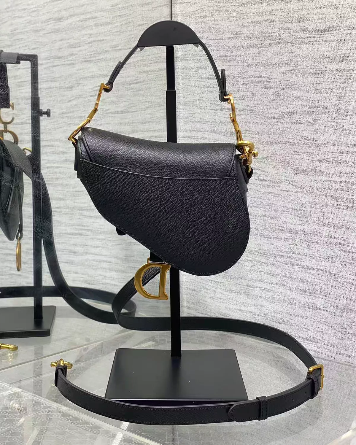 Saddle Bag with Strap “Black ”