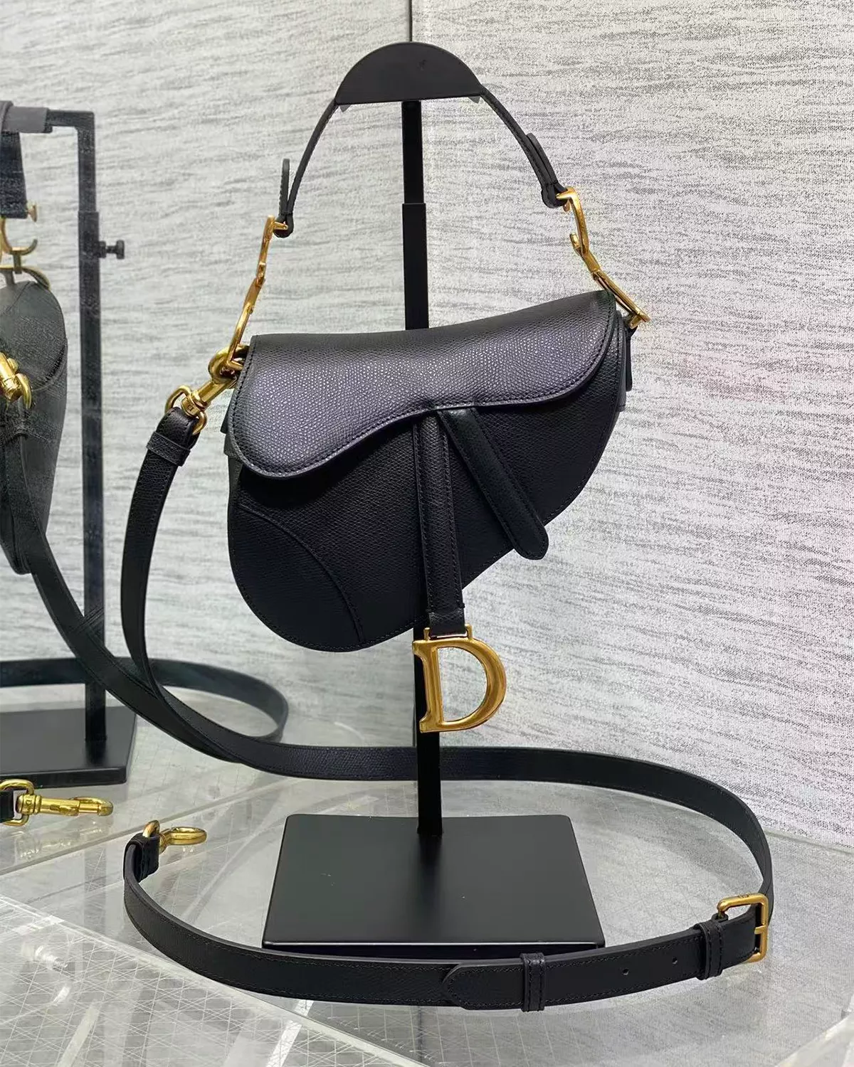 Saddle Bag with Strap “Black ”