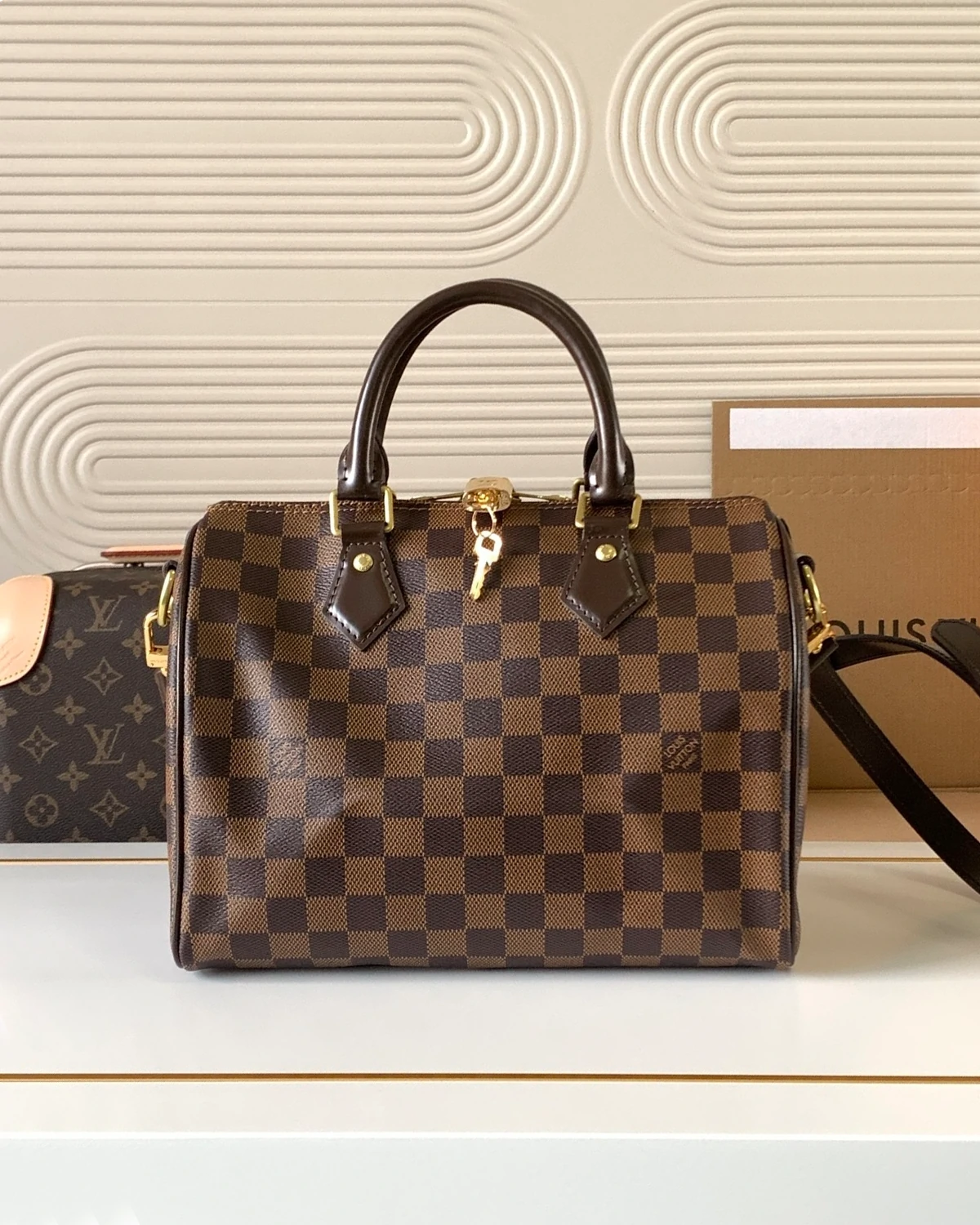Speedy Bandoulière 25 “Damier Ebene”