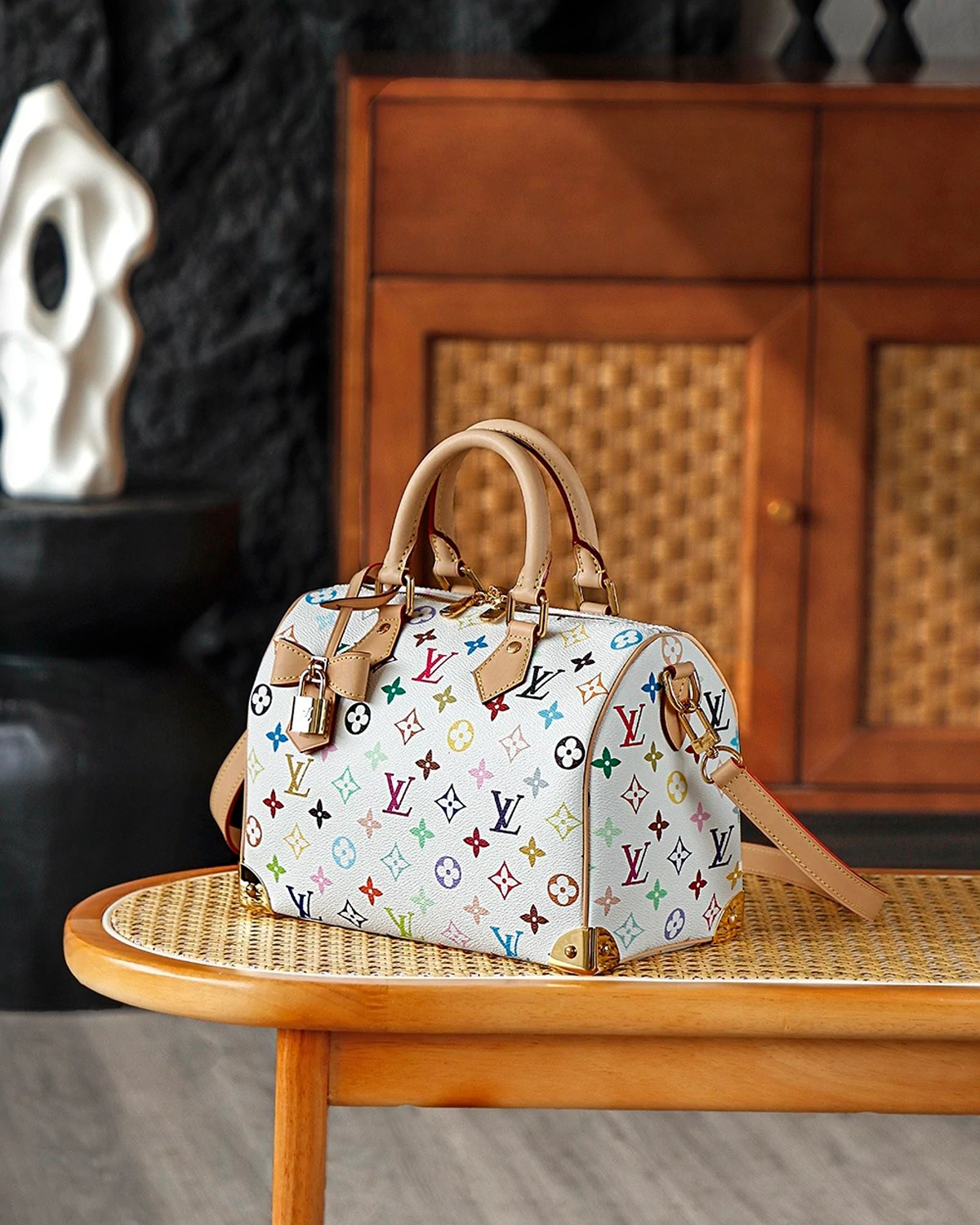 TM Speedy Bandoulière 25 “Multicolore Blanc”