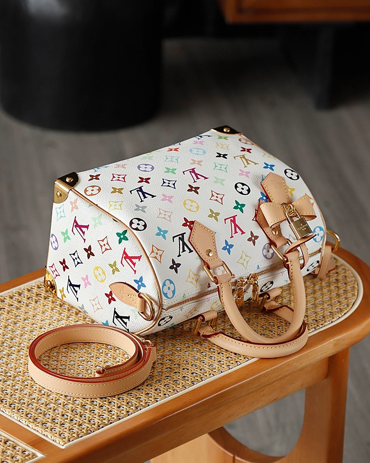 TM Speedy Bandoulière 25 “Multicolore Blanc”