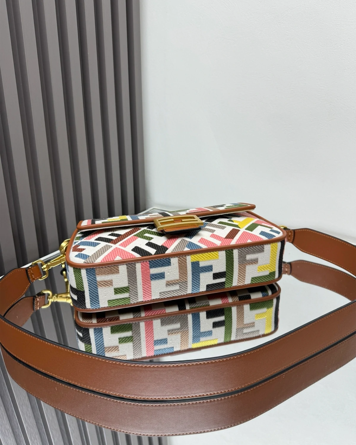 Baguette multicolour canvas bag