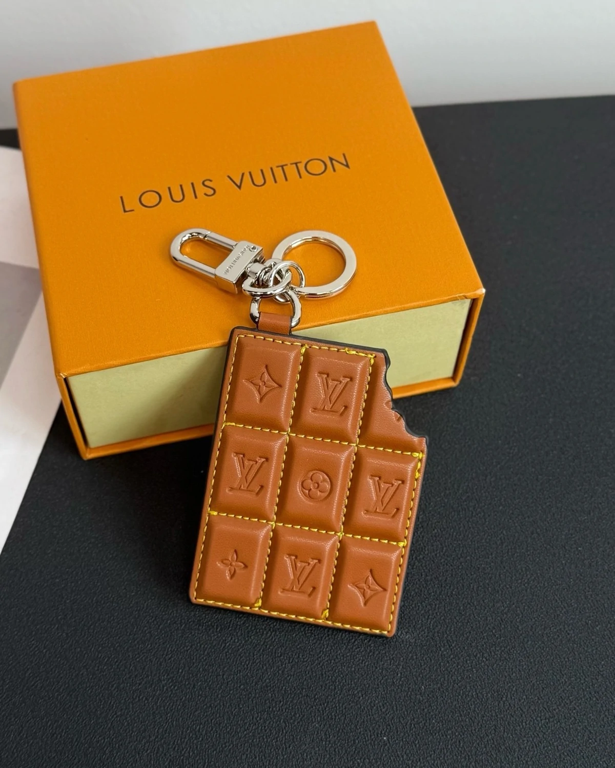 Chocolate Bar Bag Charm Keychain