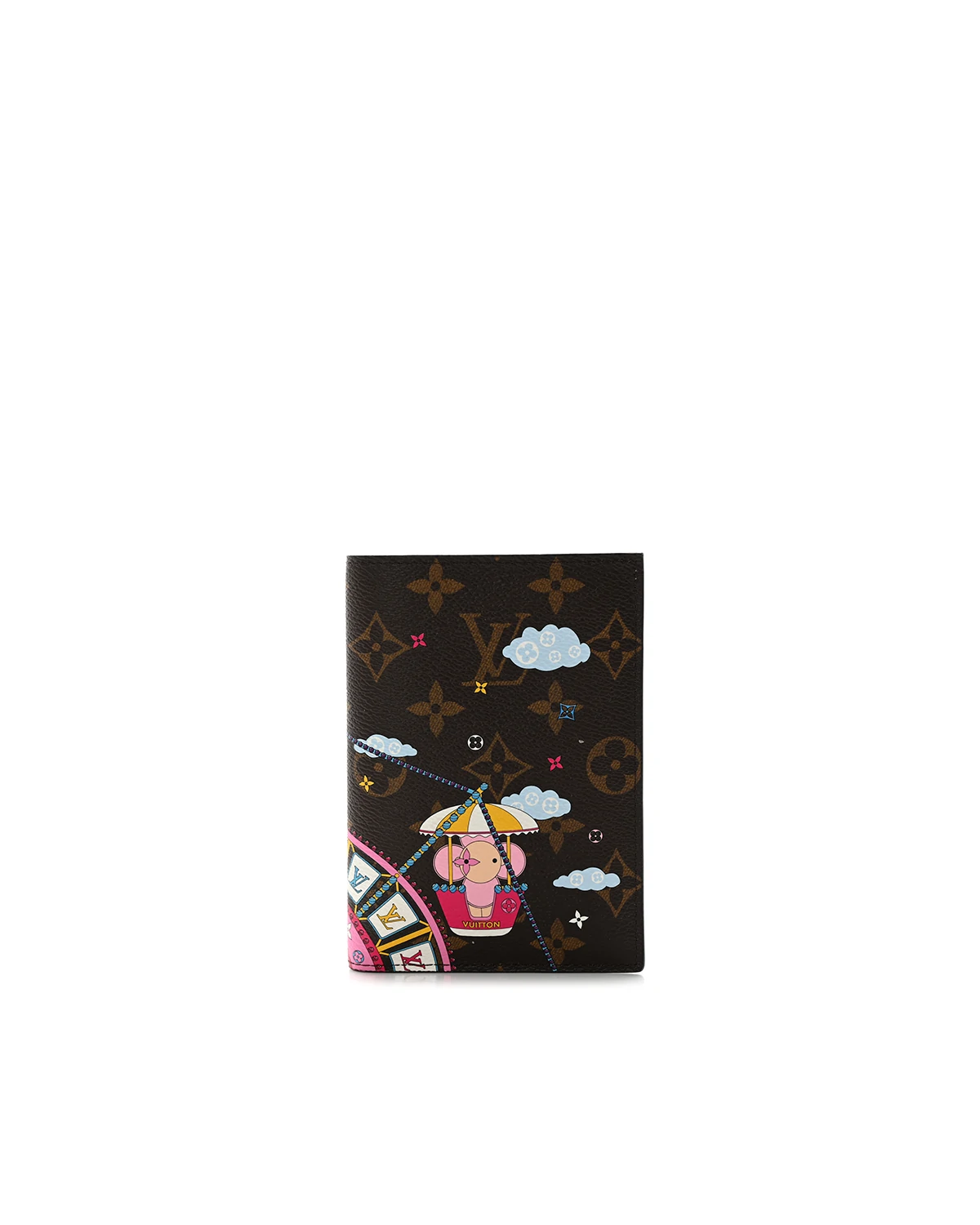 Monogram 2020 Christmas Animation Big Wheel Passport Cover Rose Ballerine
