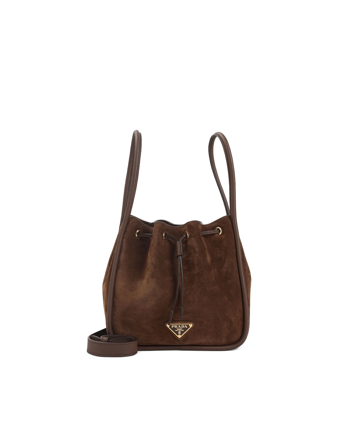 small logo-plaque drawstring tote bag