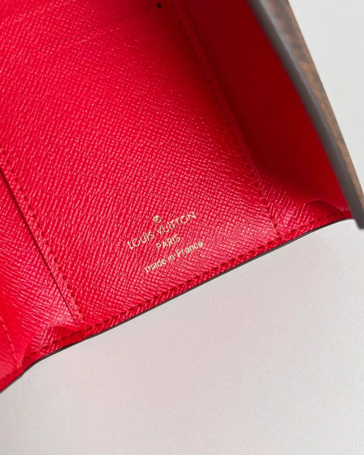 Victorine Wallet “Red Damier Ebene”