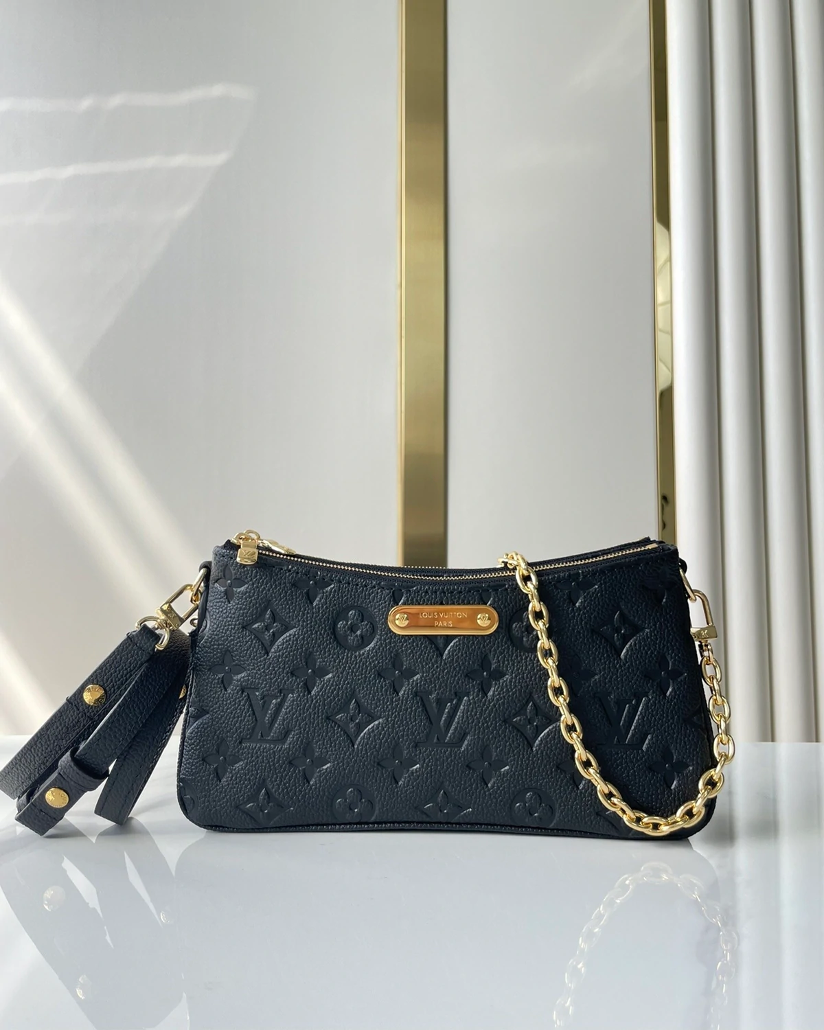 Liv Pochette “Monogram Empreinte Leather Black”