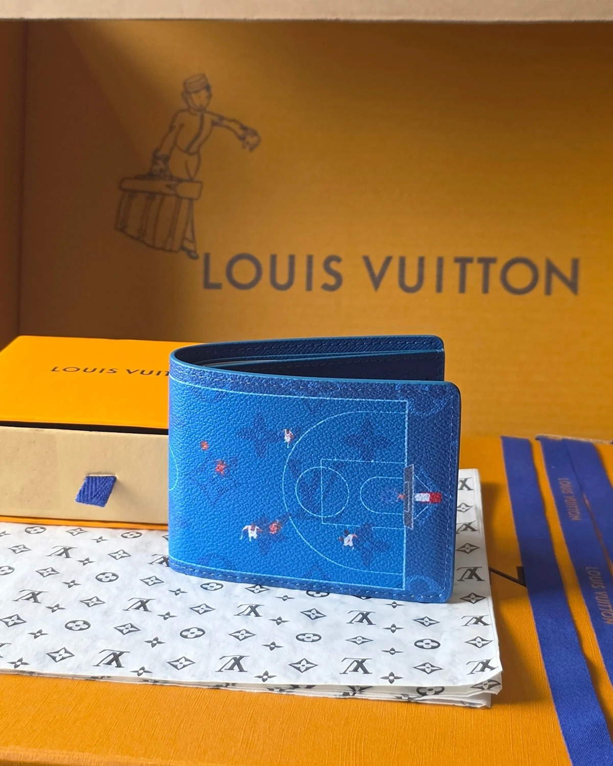 Slender Wallet “Basketball Blue”