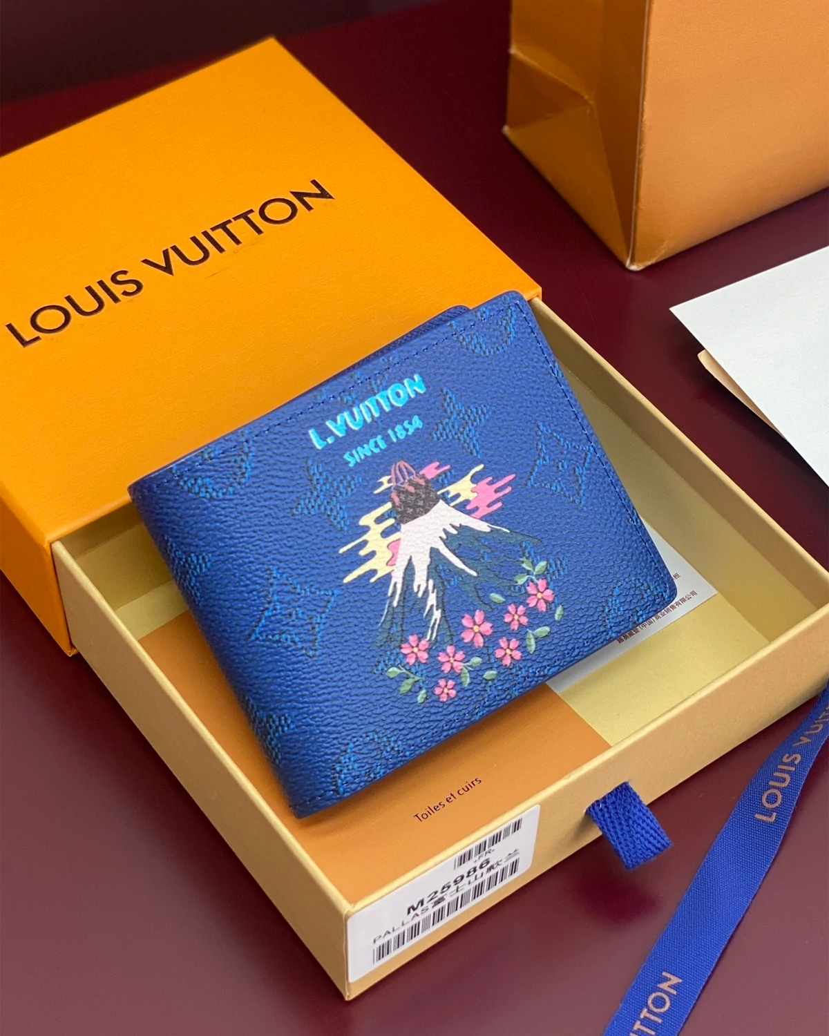 Slender Wallet “Monogram Heritage Blue”