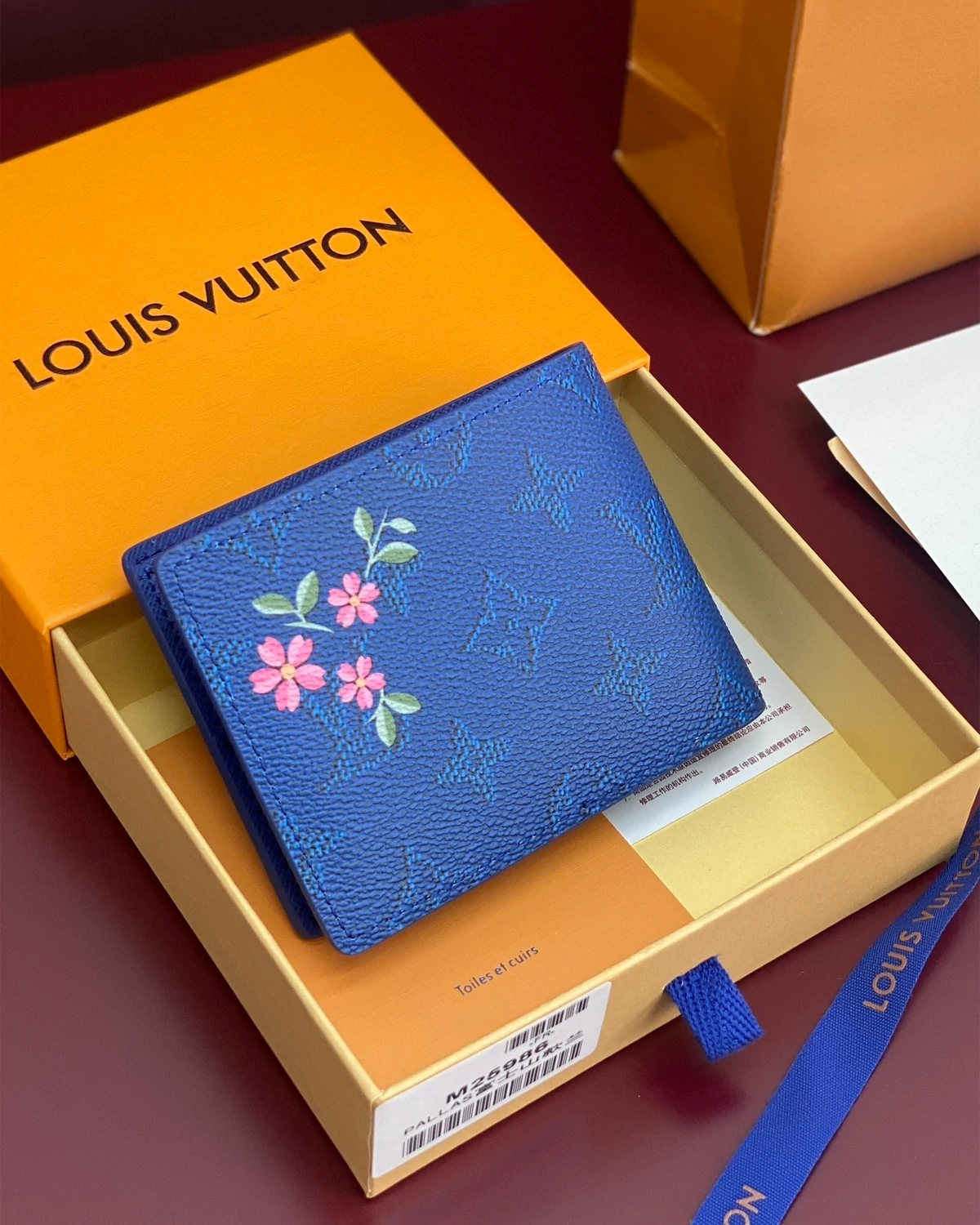 Slender Wallet “Monogram Heritage Blue”