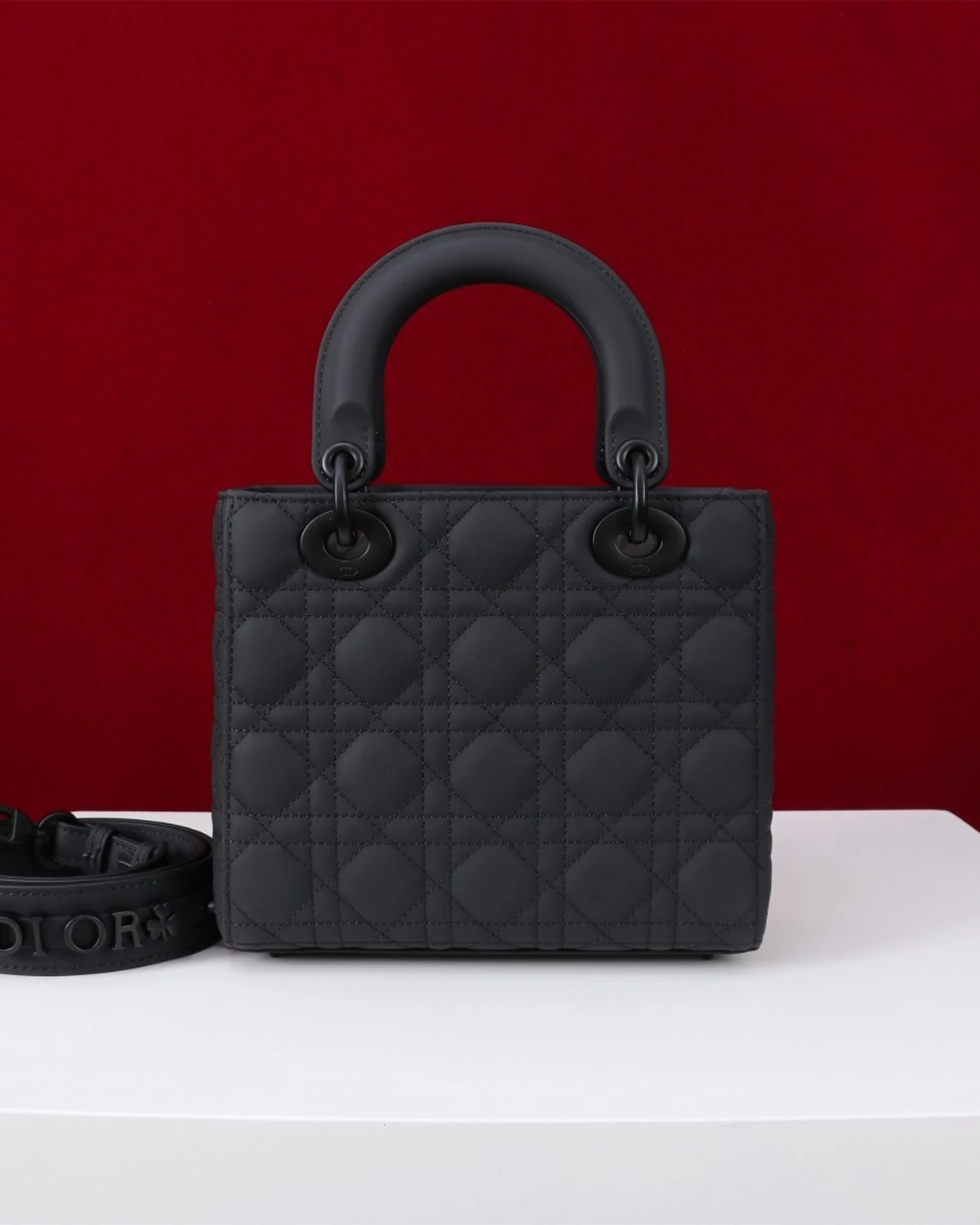 Ultra Matte MyABCDior Lady Bag Cannage Quilt Calfskin “Black ”