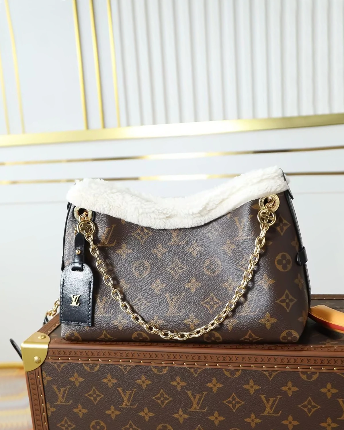 CarryAll BB “Monogram Shearling”