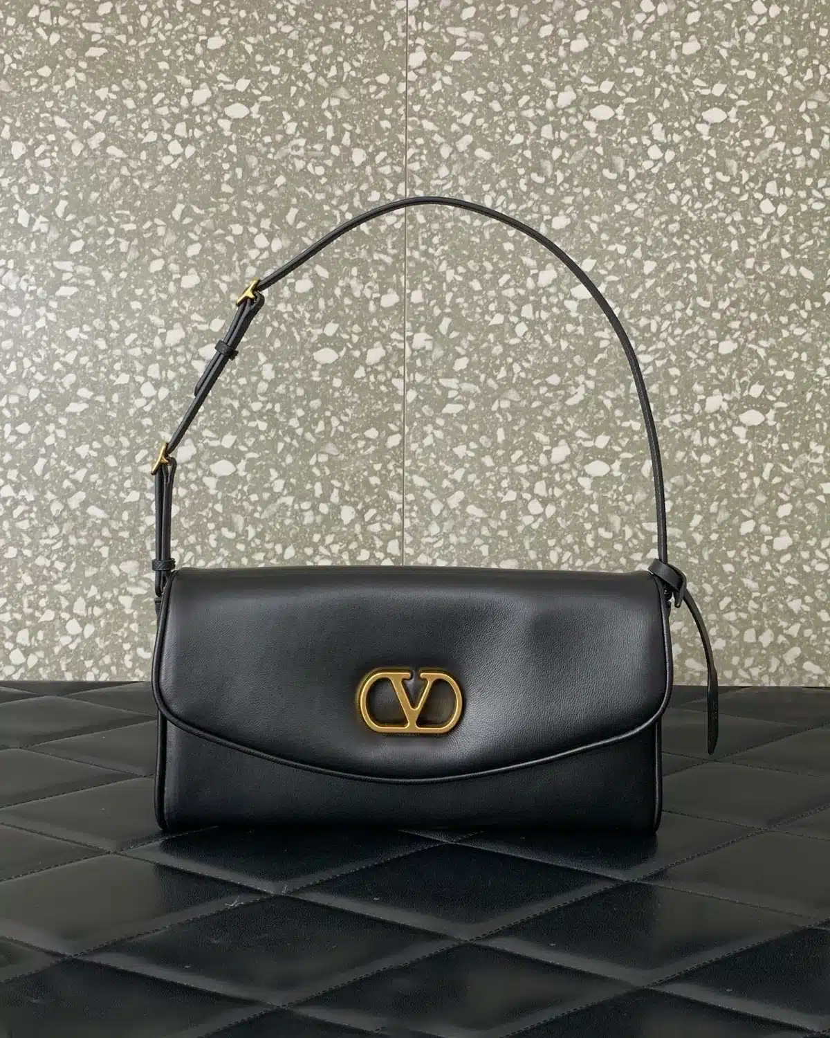 DeVain Small Nappa Shoulder Bag “Black”