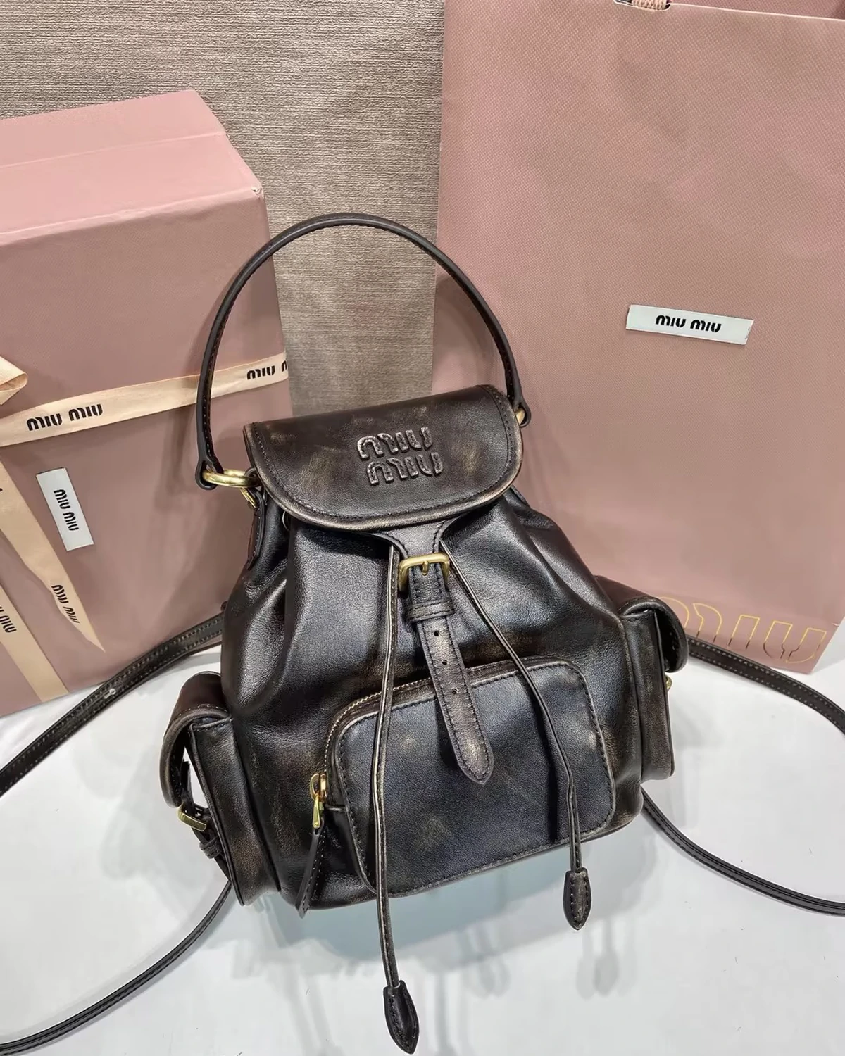 leather-backpack -vintage-brown