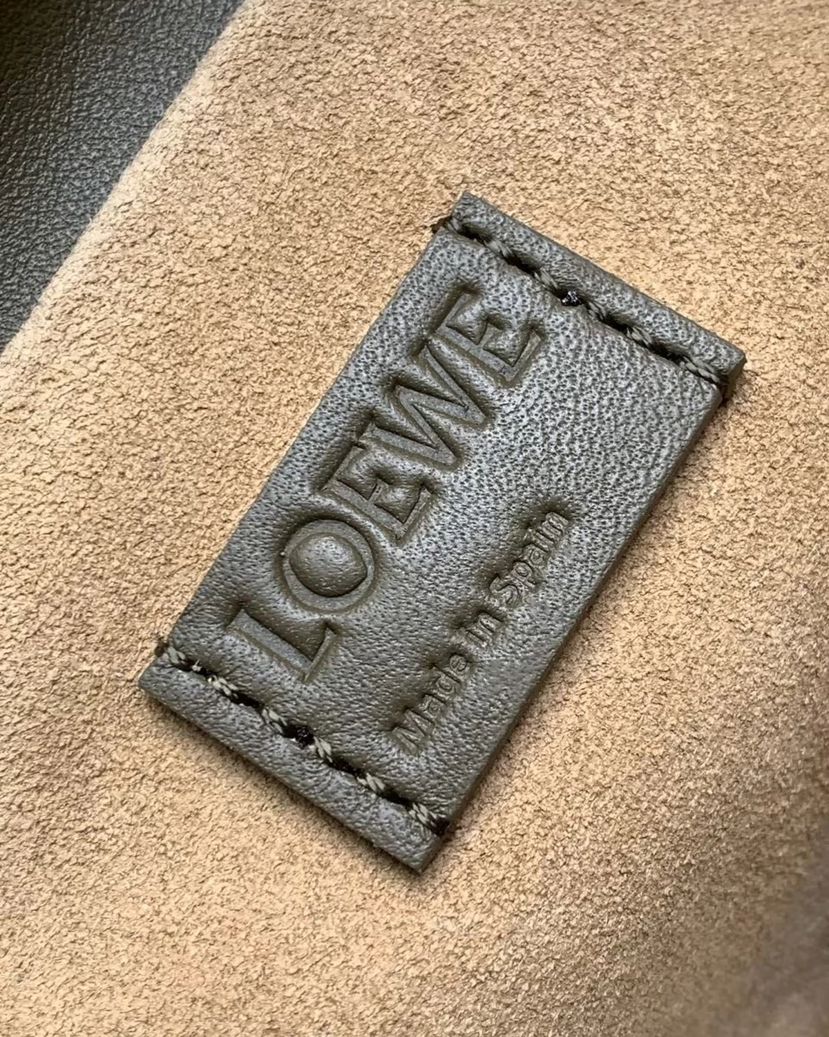 Mini Flamenco clutch in nappa calfskin “Dark Khaki”