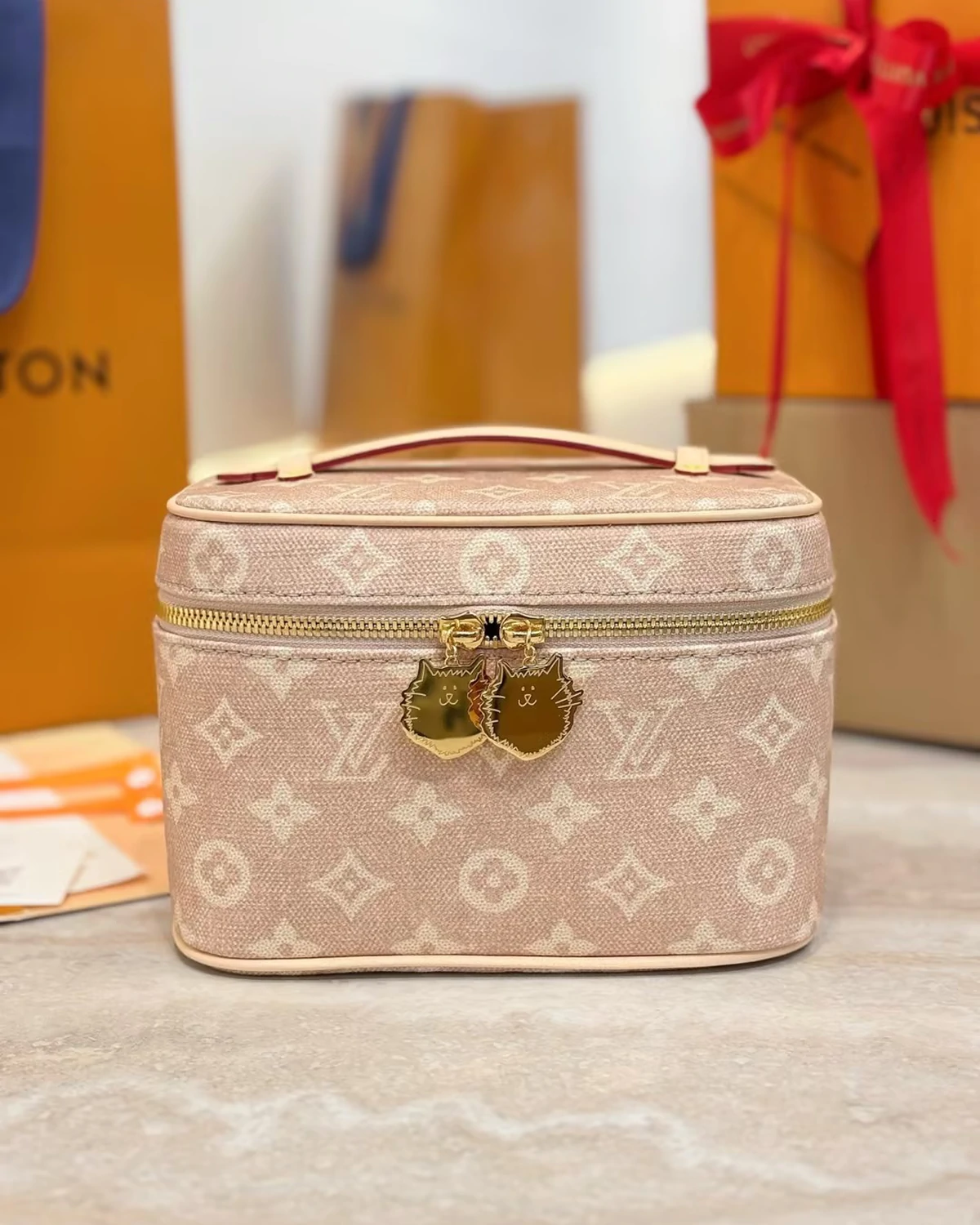 Nice Mini “Meowgram coated canvas”