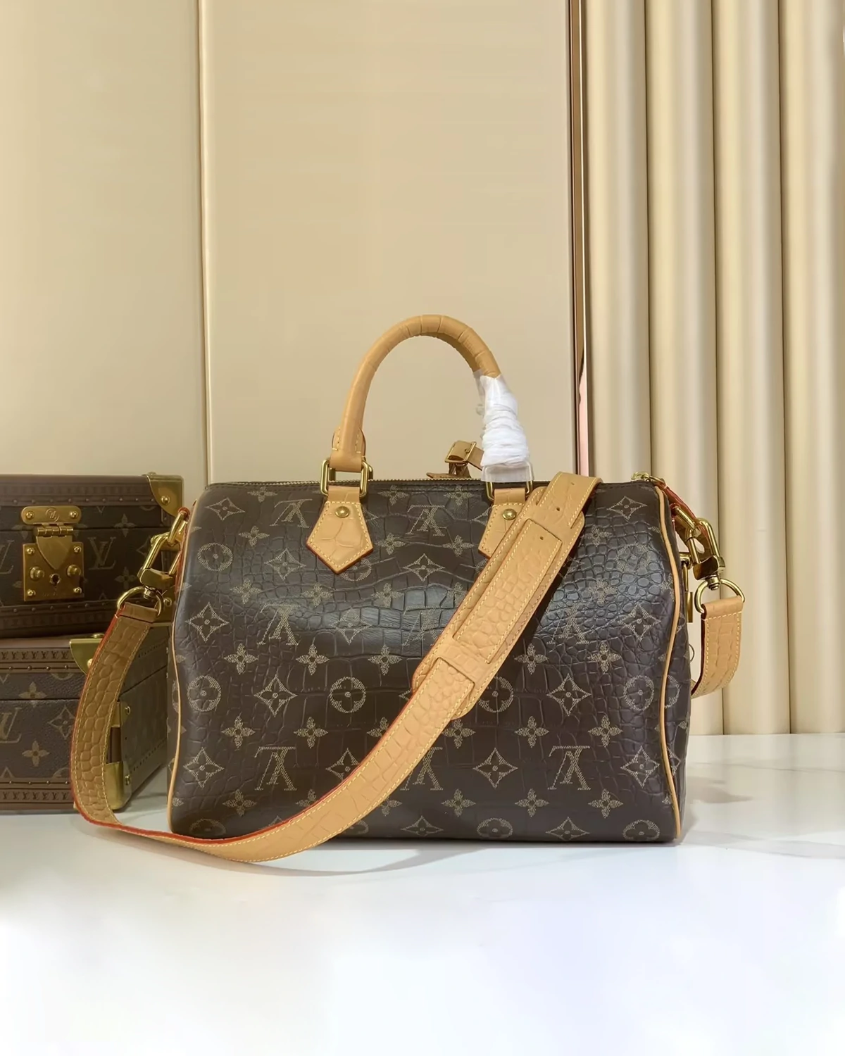 Speedy 30 P9 Crocodile Monogram