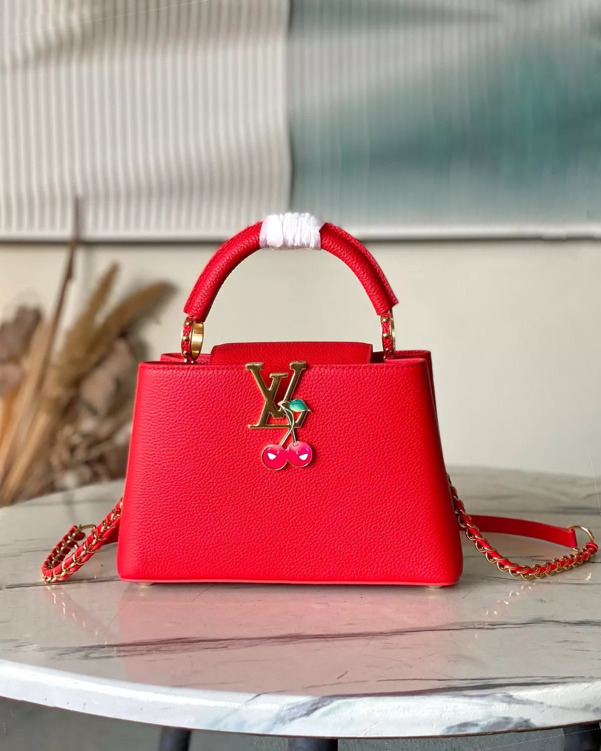 LV x TM Capucines BB “Murakami Cherry Red”