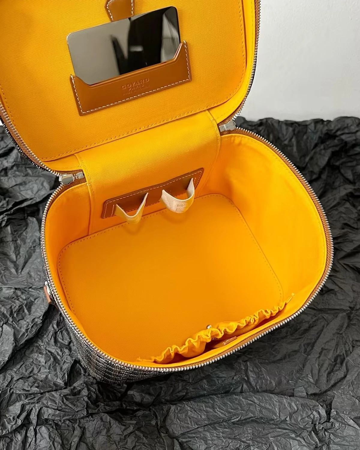 Muse Vanity Case Coated Canvas “Black Gold”