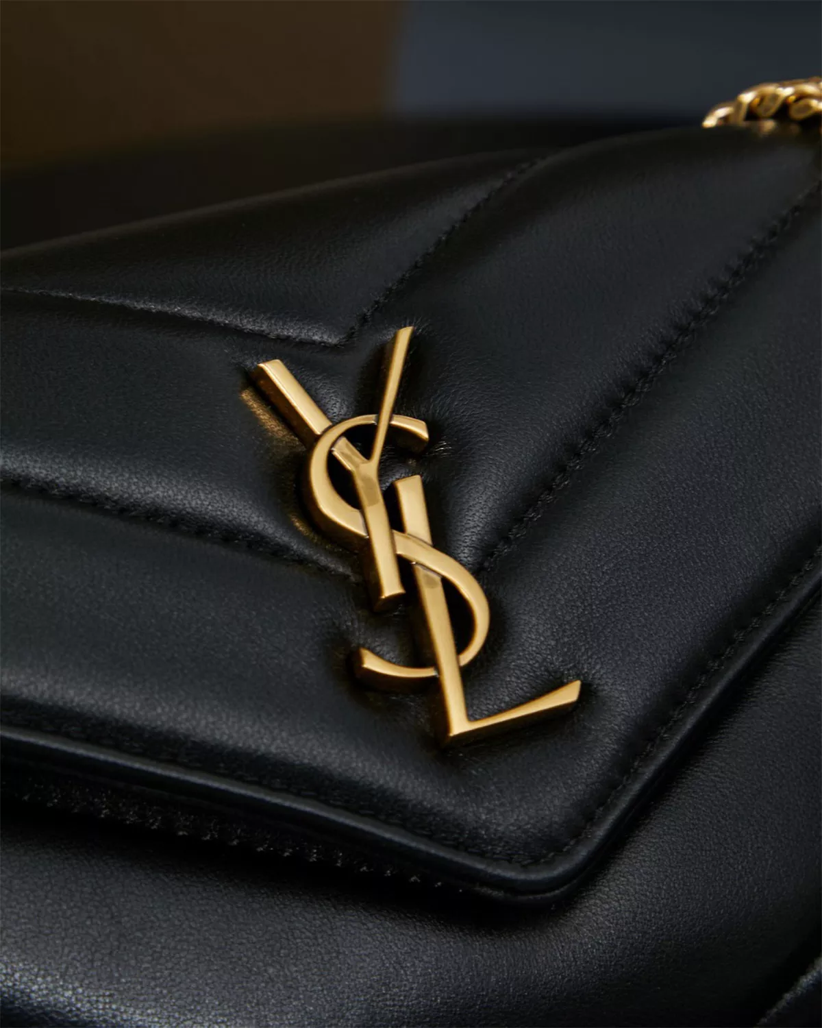 Loulou Mini “Chevron Quilted Lambskin Chain Bag”