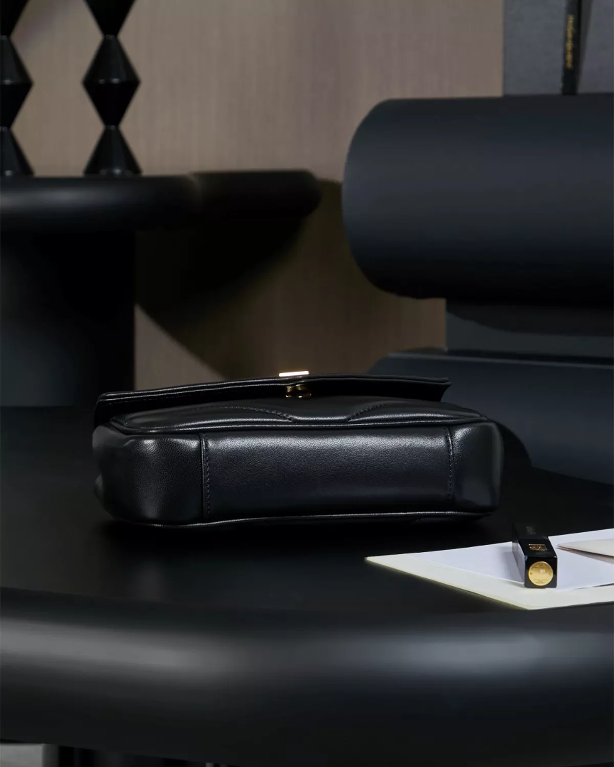 Loulou Mini “Chevron Quilted Lambskin Chain Bag”