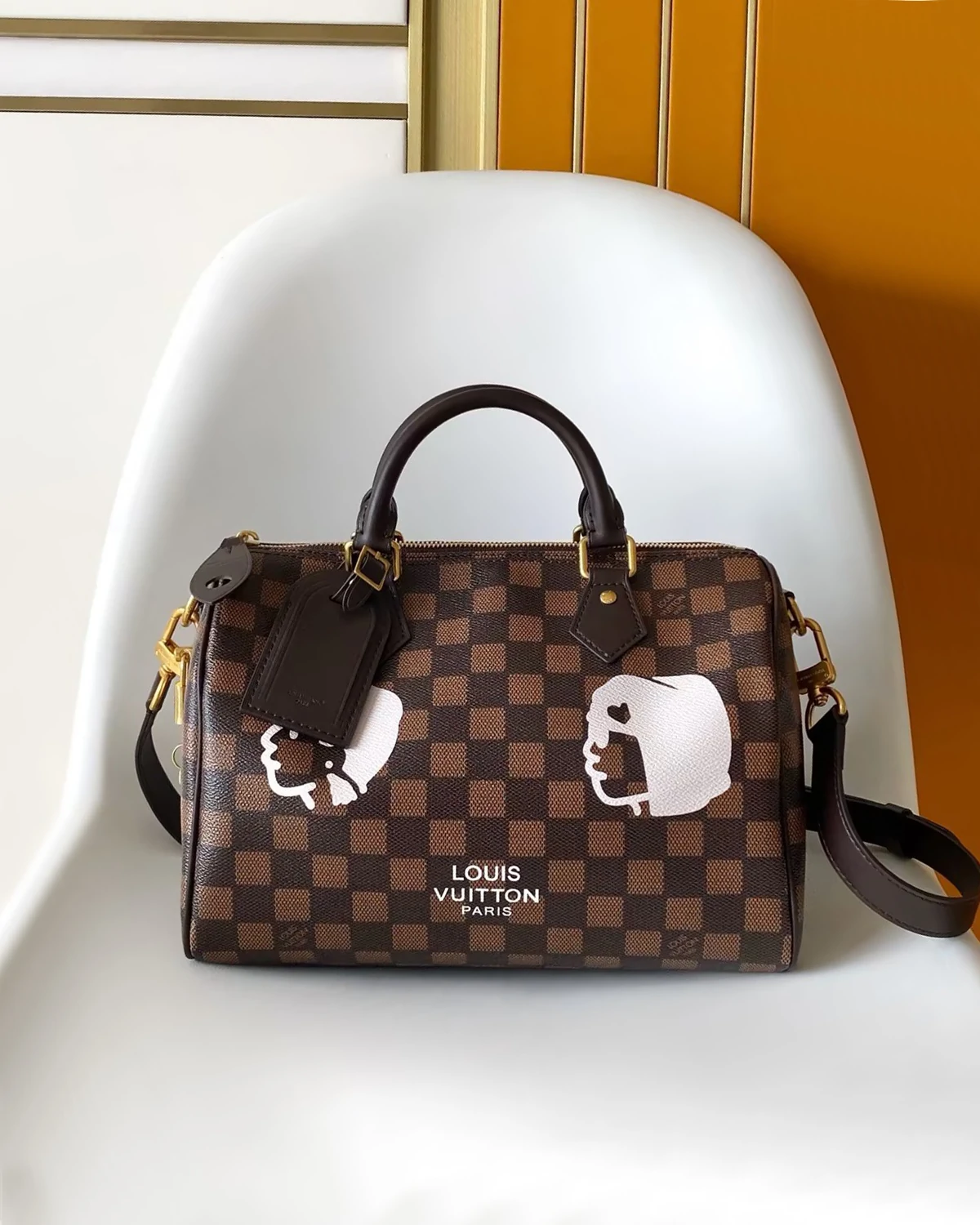 Speedy 25 Bandoulière “Damier Ebene Canvas”
